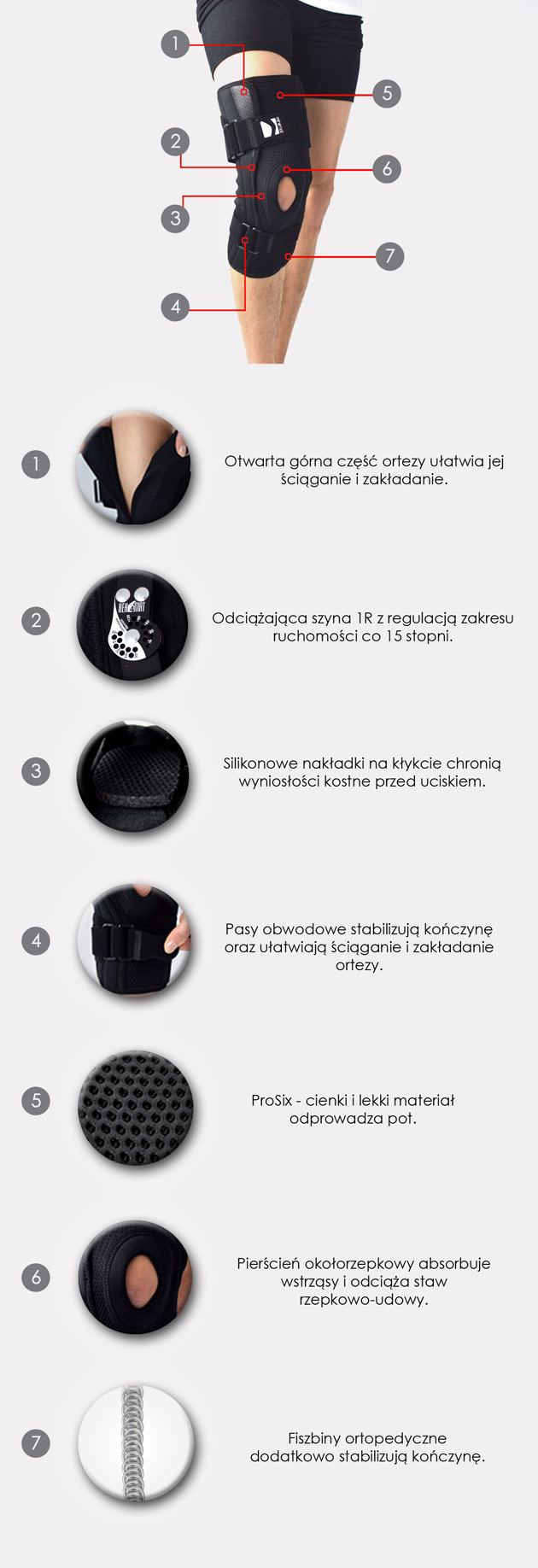 Orteza kolana AS-KX-01