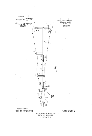 Design patent of the lower limb orthosis from 1913