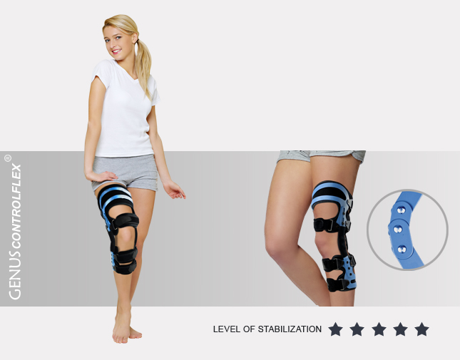Four points knee brace with 3-axial hinges AM-KD-AM/3-03