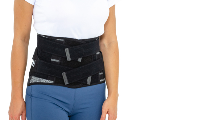 LOWER BACK BRACE AM-SO-10 Black/White Flecks